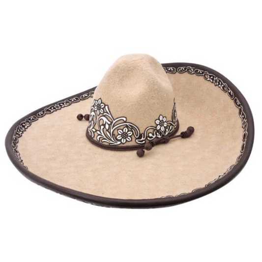 Sombrero Charro Hombre Lazer Beige de Lana