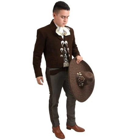 Traje de Mariachi Para Hombre White Diamond