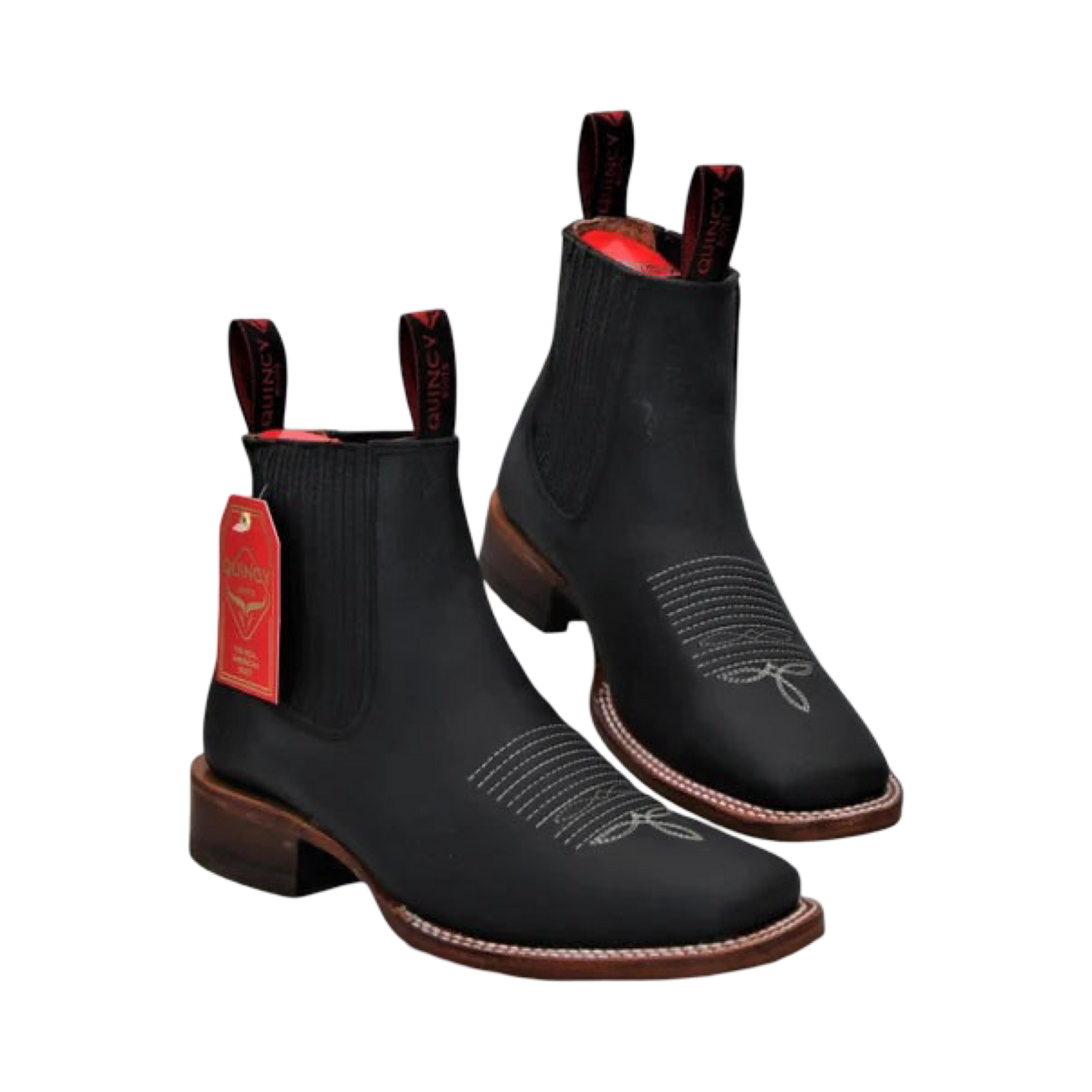 Botines Charros Quincy de con Punta Cuadrada