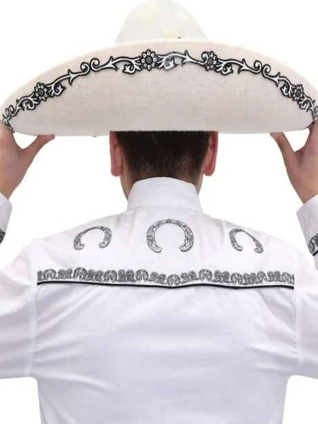 Camisa Charra para Hombre Blanca de Gala