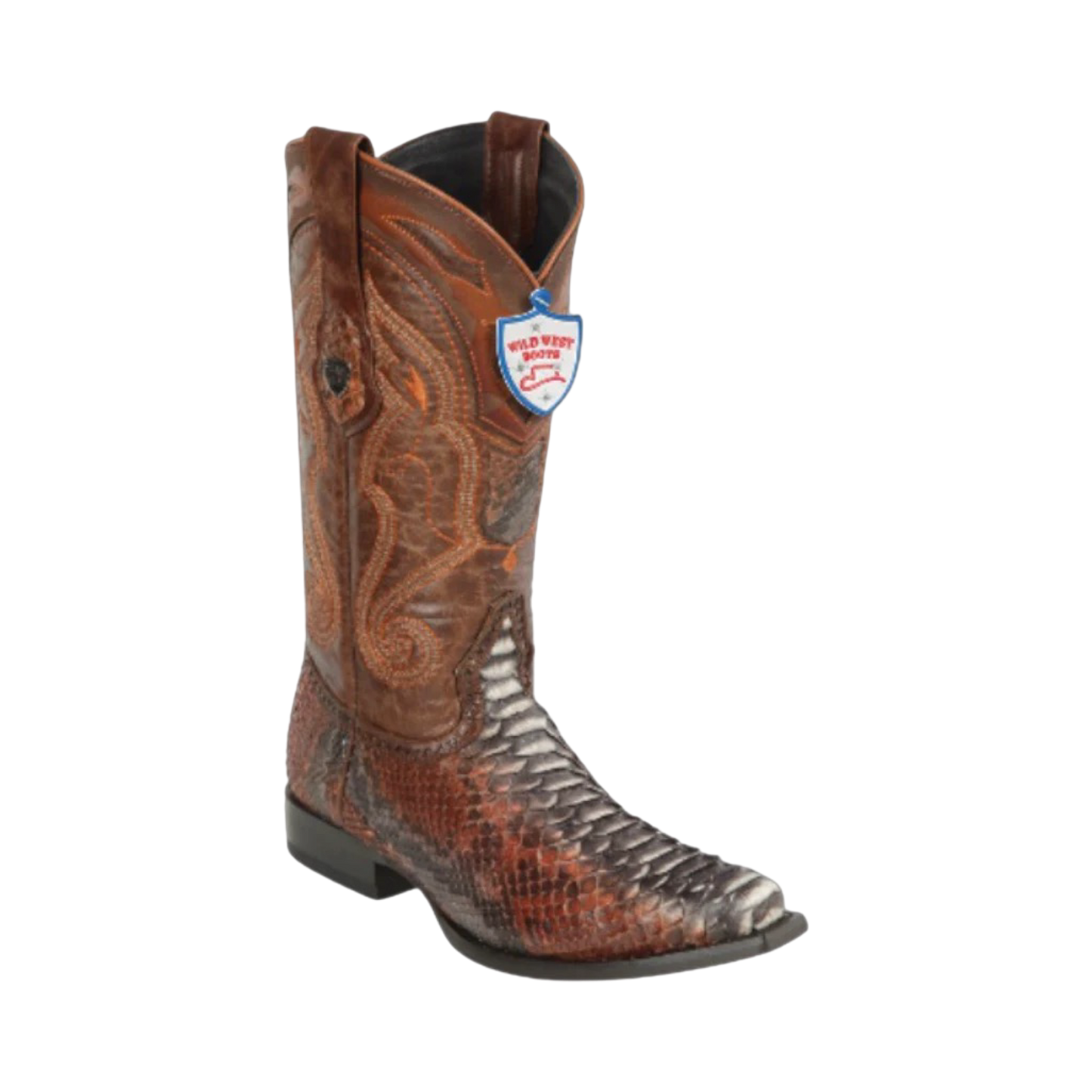 Bota de Pitón Original Horma Punta Recortada Wild West
