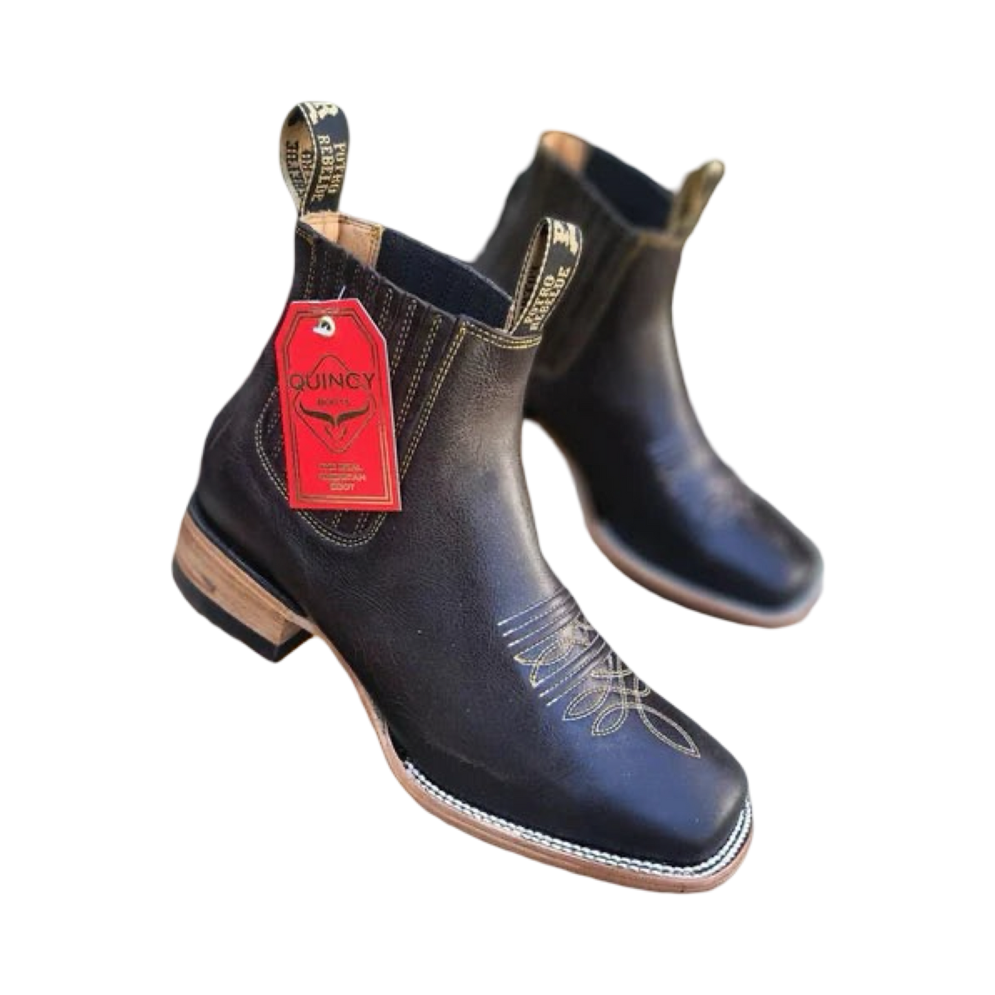 Botines Charros Quincy de con Punta Cuadrada