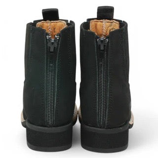 Botines Charros para Niño en Color Negro de Gamuza