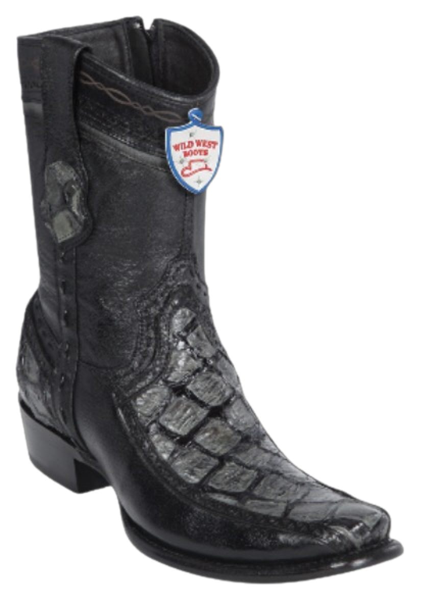 Bota de Pirarucu Original Horma Punta Cuadrada Wild West