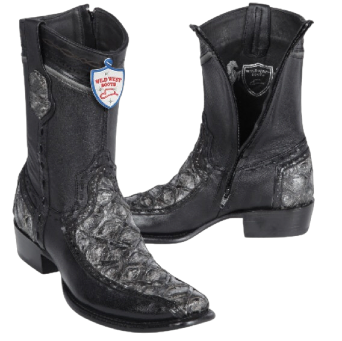 Bota de Pirarucu Original Horma Punta Cuadrada Wild West