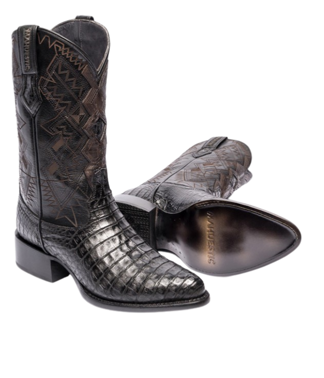 Bota Semi-Oval Cocodrilo - MAHUESTIC Boots