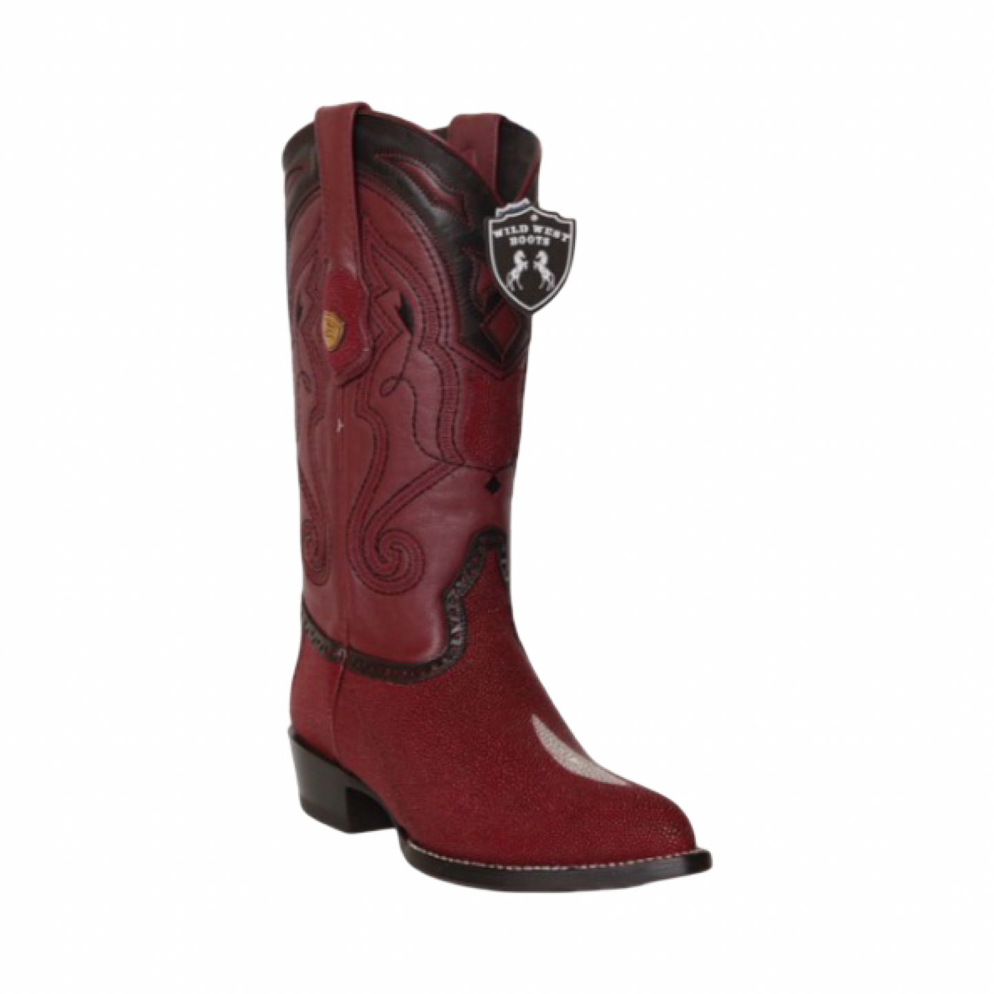 Bota de Mantarraya Vino Single Stone Horma J-Toe | Wild West Boots