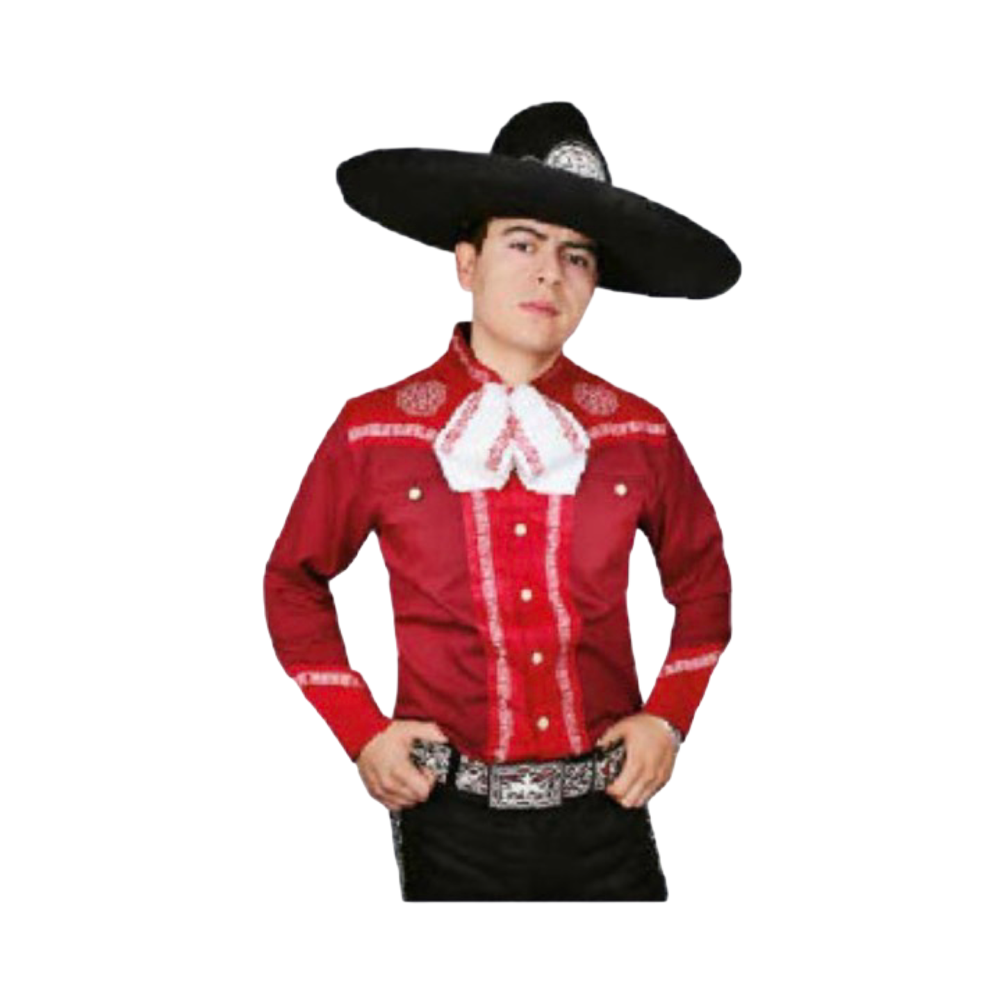 Camisa Charra Roja para Hombre con Bordado Tradicional – Ropa Mexicana Elegante