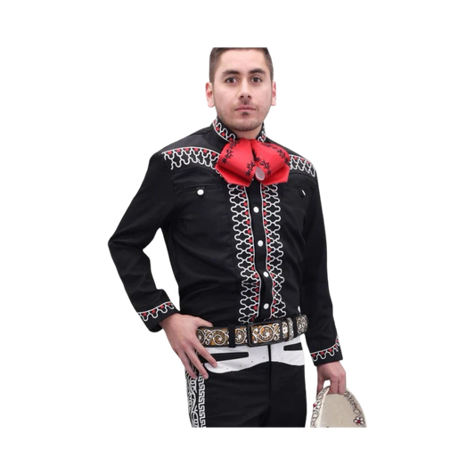Camisa Charra para Hombre Negra Charra