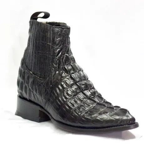 Botines Charros Negro Grabado Cocodrilo para Hombre | Diego’s Boots