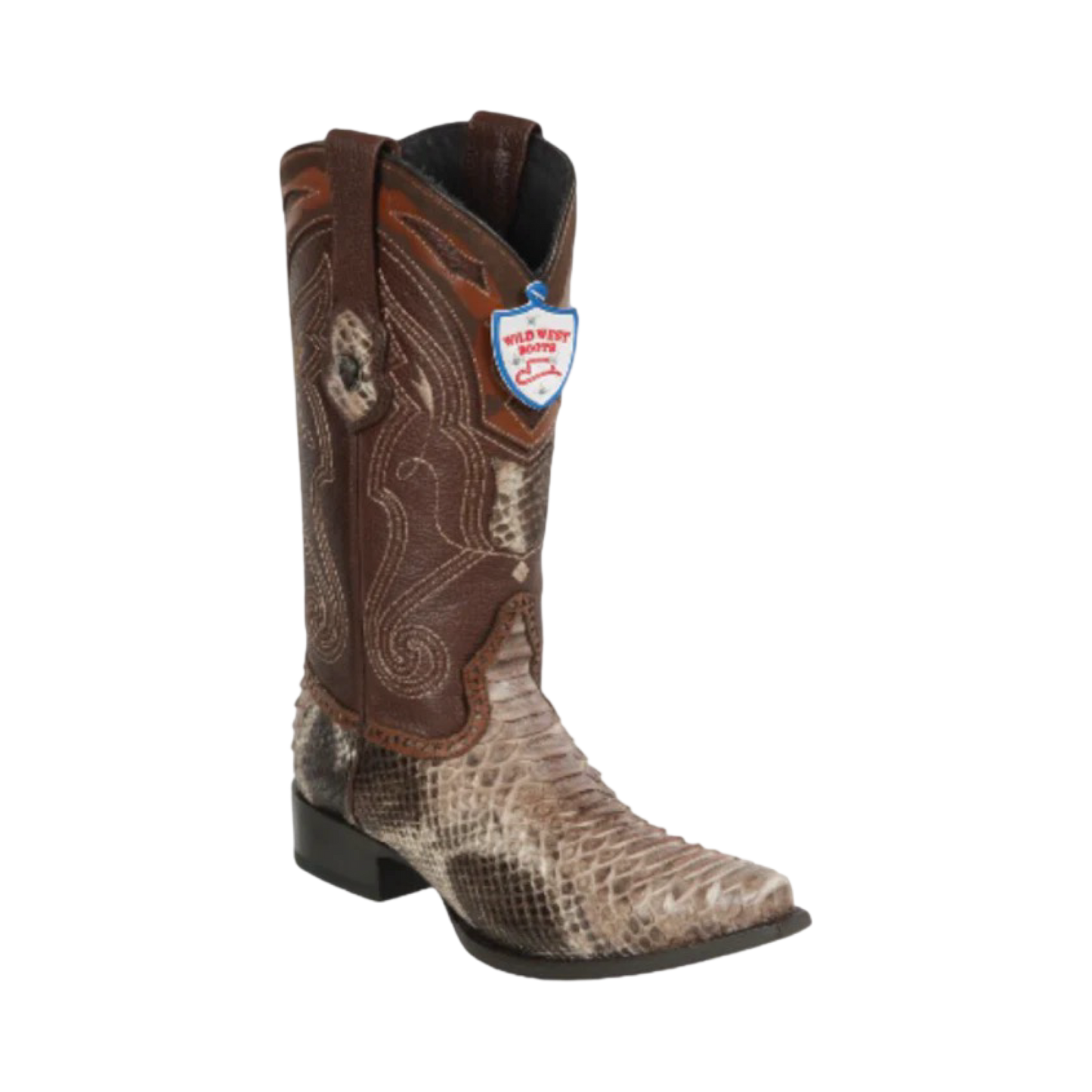 Bota de Pitón Original Horma Punta Recortada Wild West