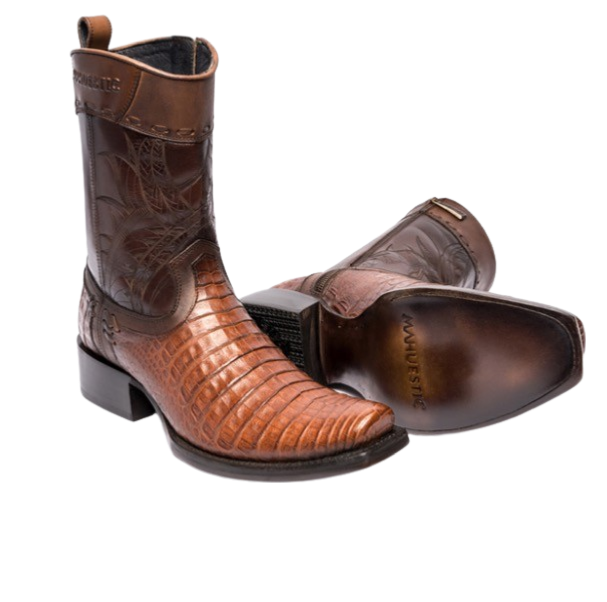 Botín Semi-Cuadrada Cocodrilo - MAHUESTIC Boots
