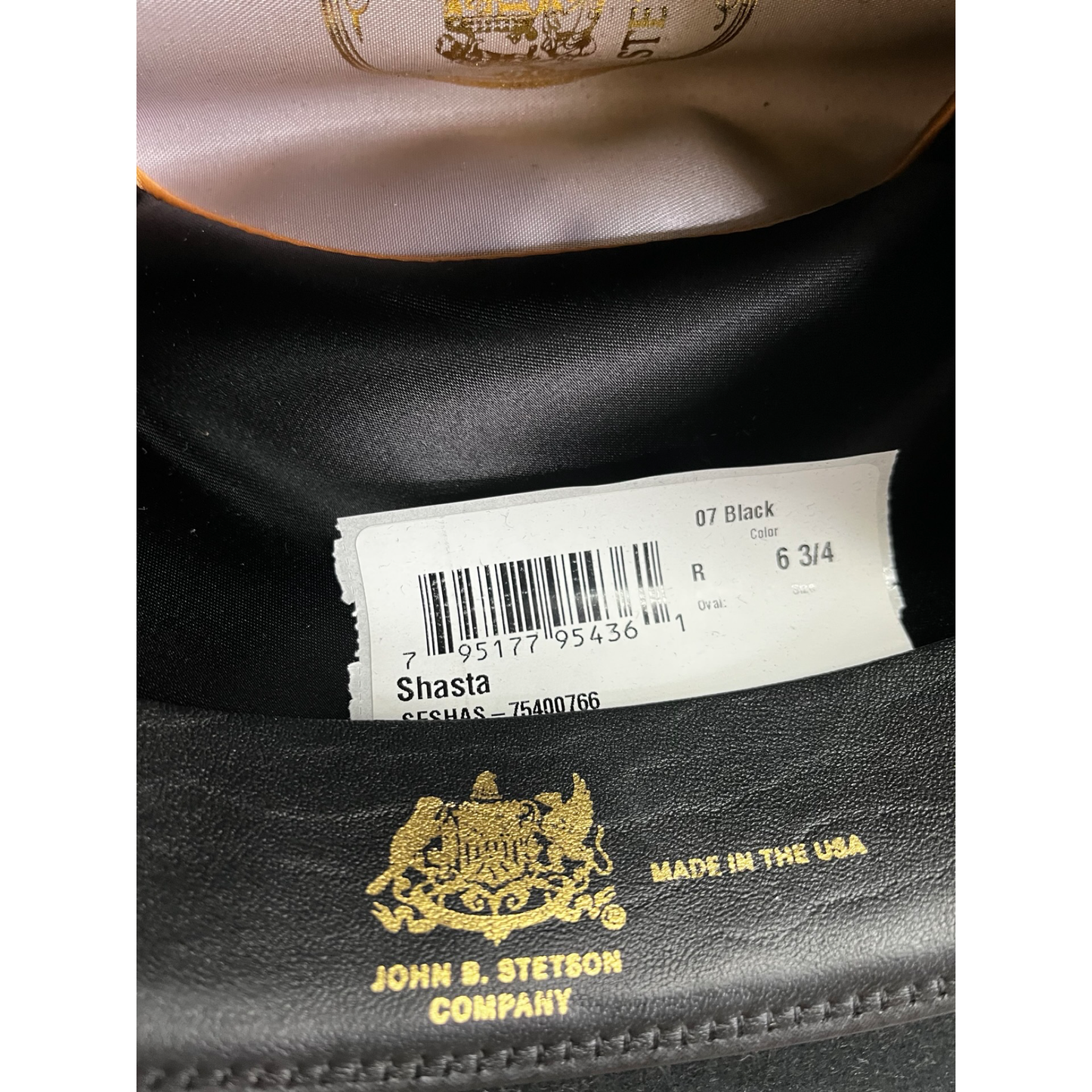 Sombrero Stetson 10X Shasta Negro – Elegancia Sutil y Durabilidad