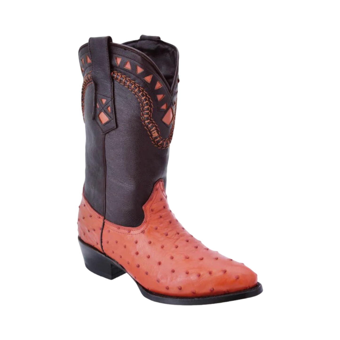 Botas de Avestruz White Diamond Color Miel – Piel Exótica y Confort