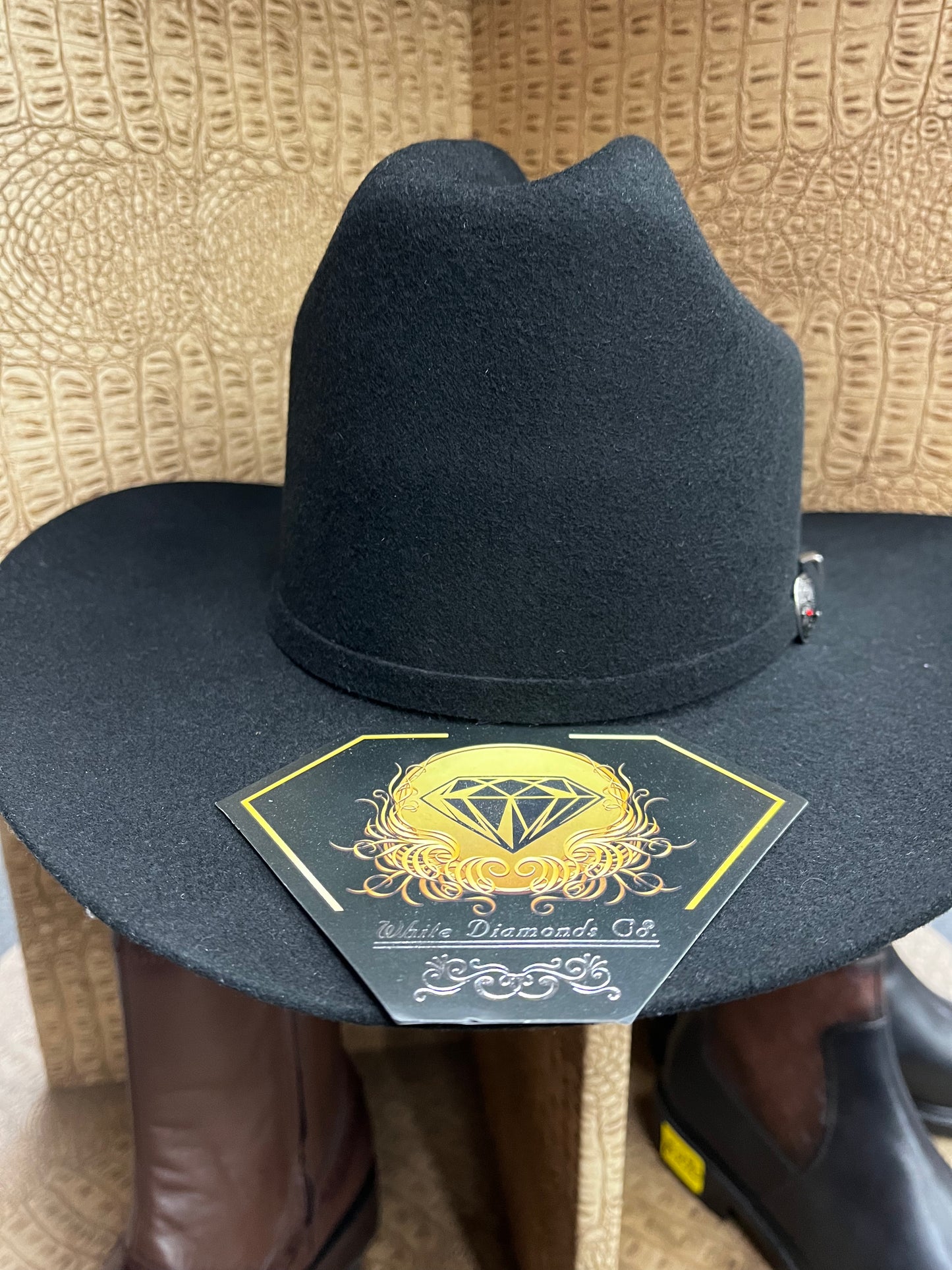 Texana White Diamond 100x Negro estilo Carin Leon