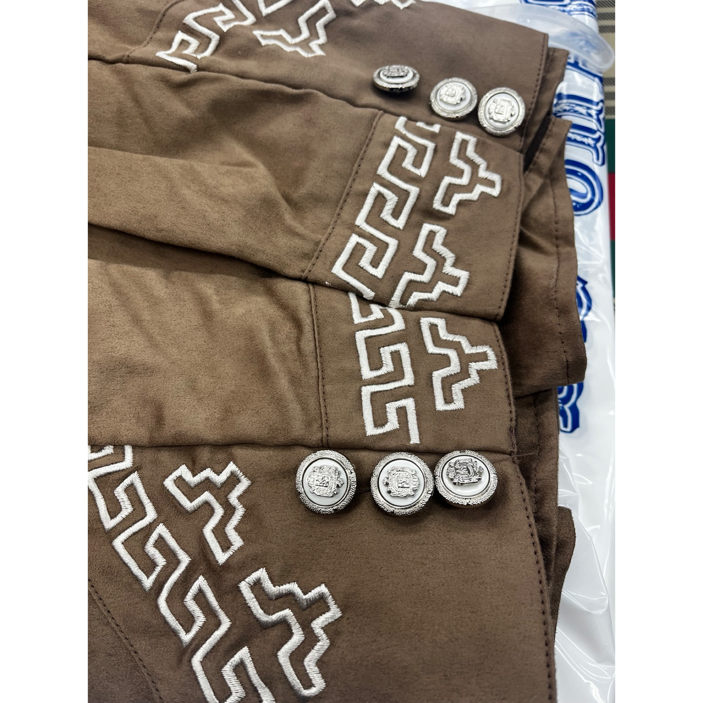 Camisas Charras Para Hombre Miel Con Blanco de Gamuza