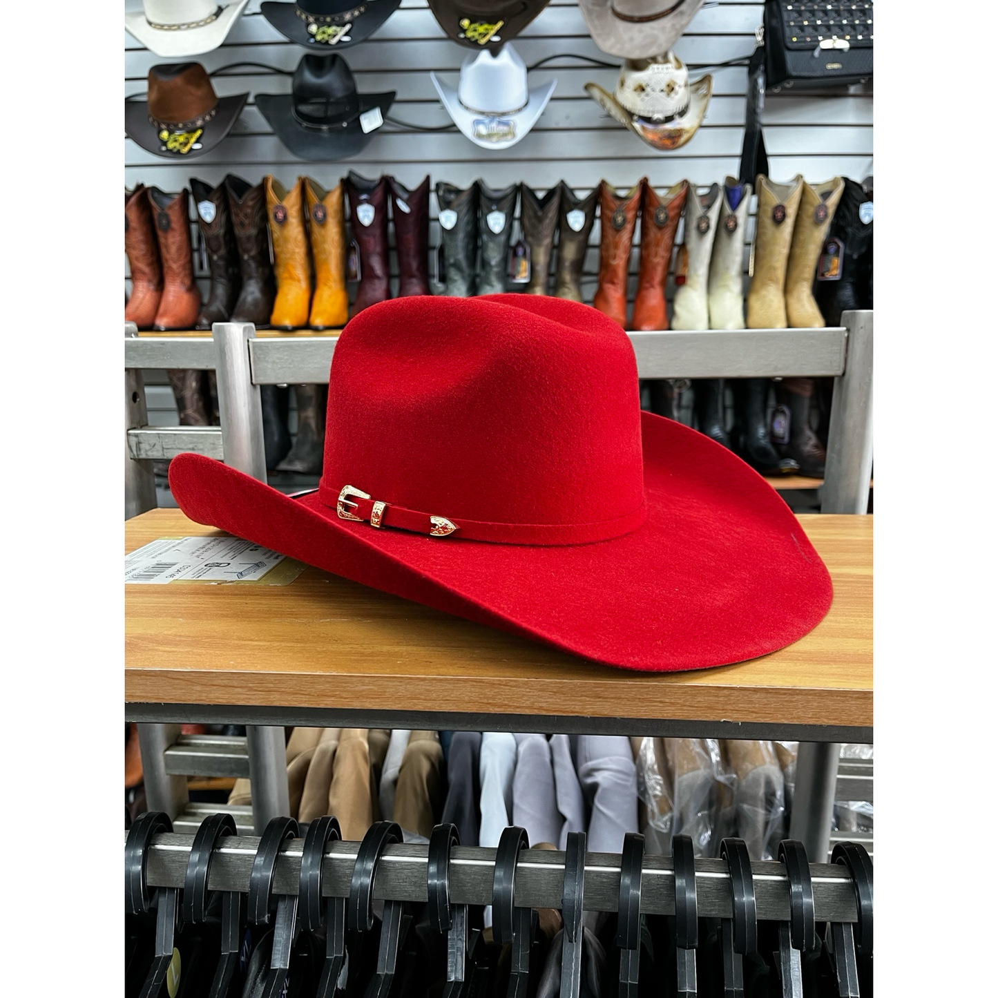 Texana Sombrero Vaquero para Mujer Color Rojo – Estilo Western Elegante