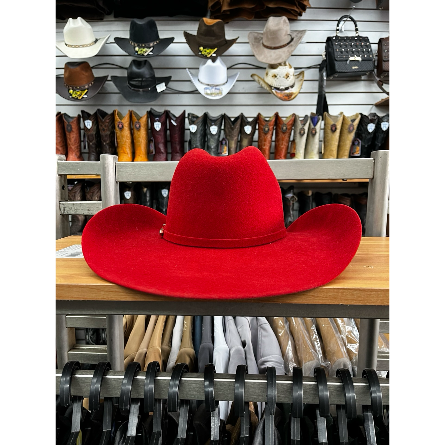 Texana Sombrero Vaquero para Mujer Color Rojo – Estilo Western Elegante