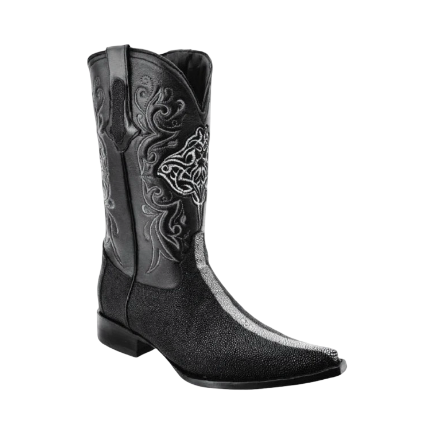 Bota de mantarraya Perla Rayada negra horma 3X