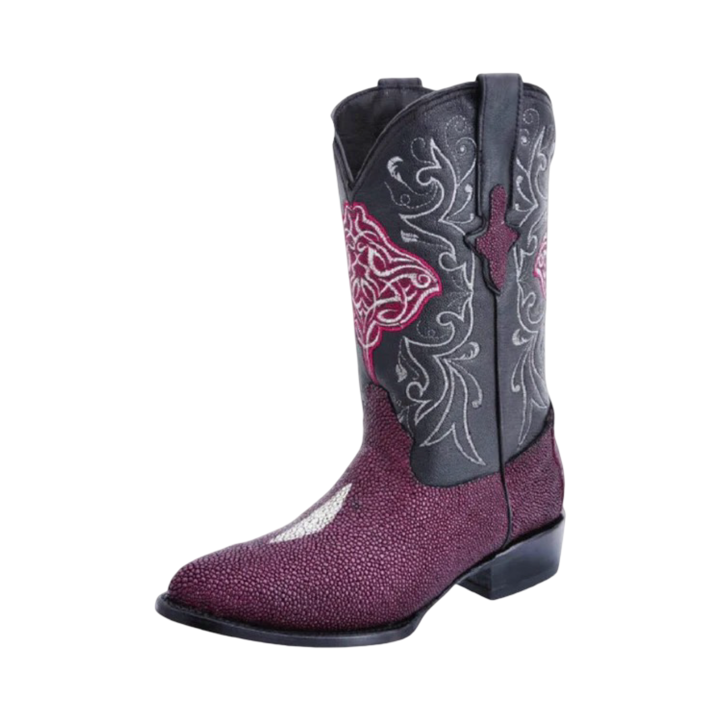 Bota de Mantarraya Perla Sencilla Vino Horma 900 | White Diamonds Boots