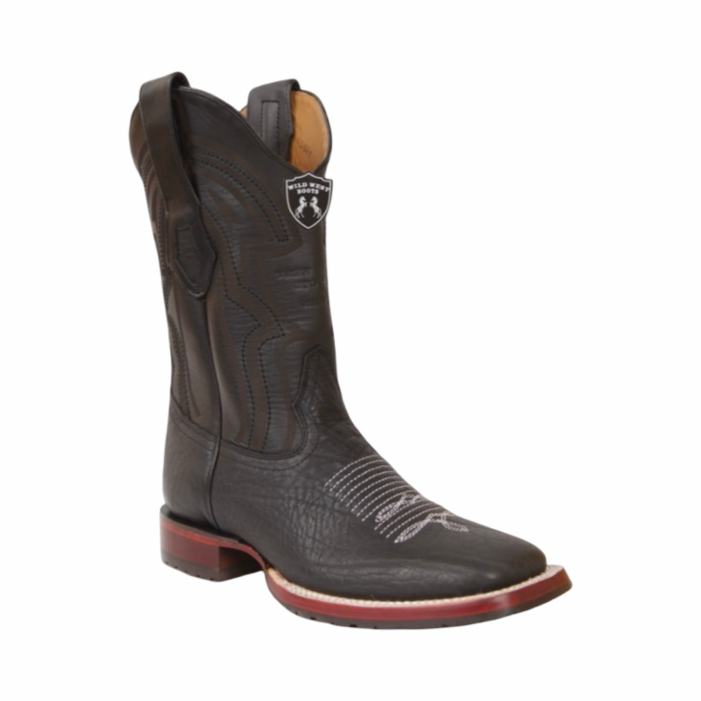 Botas Cuello de Toro Negro Wild West horma ranchera