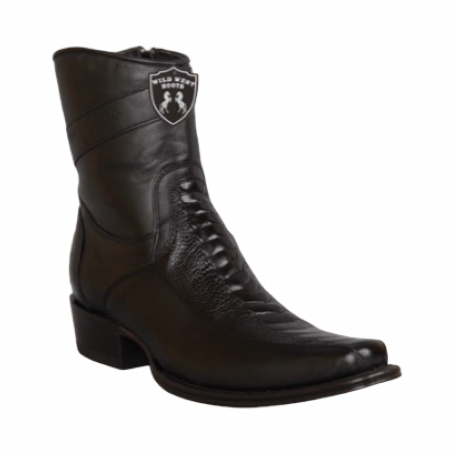 Botas de pata de avestruz negras con horma Europea.