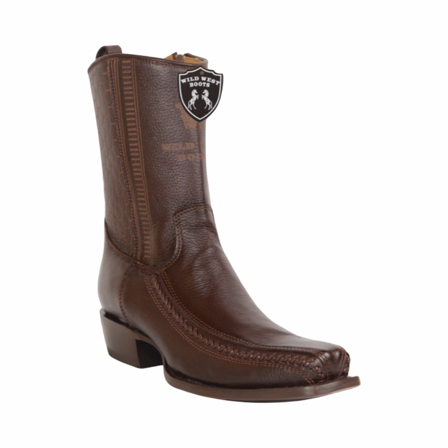 Botas de venado color café nuevo con horma Dubai de Wild West Boots.