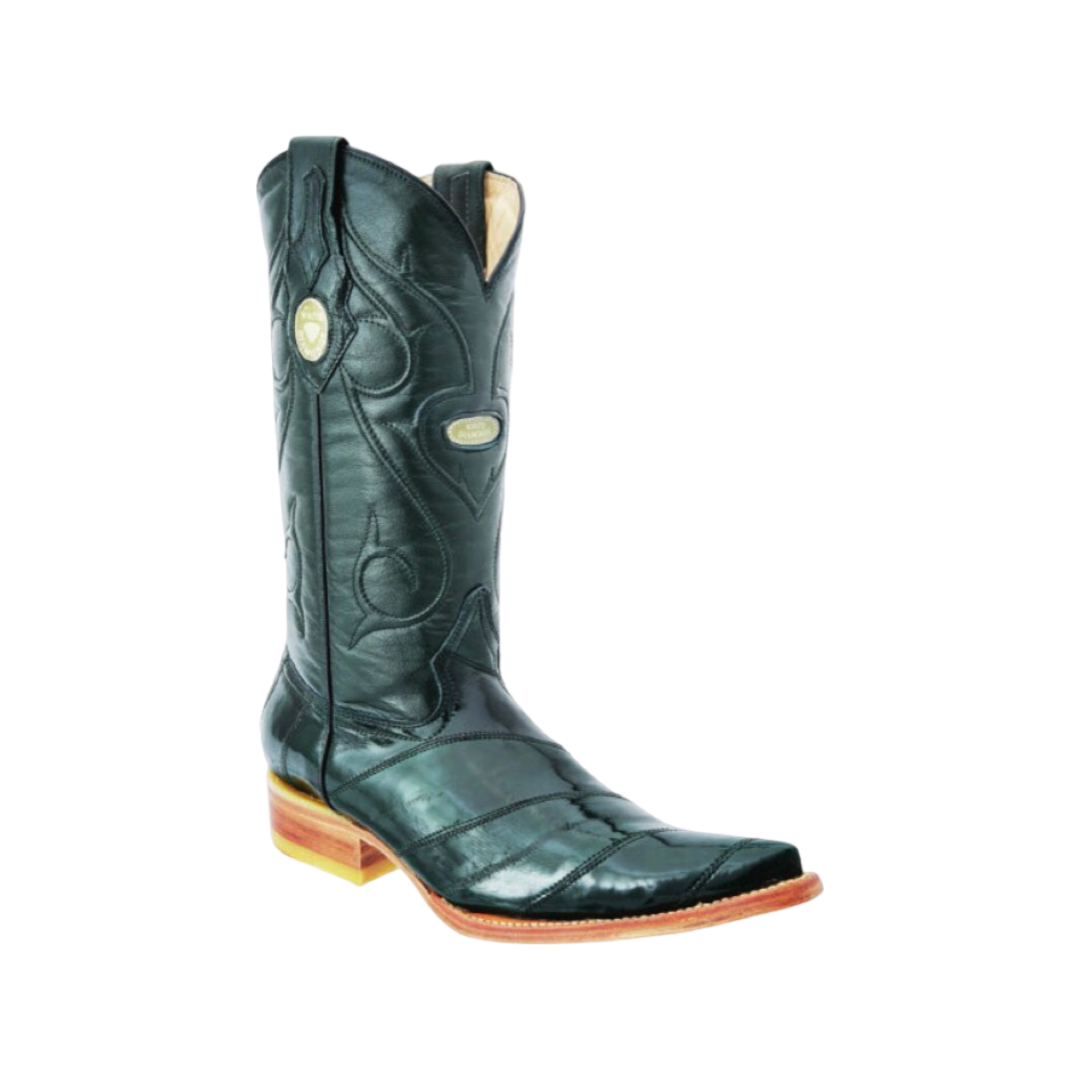 Botas verdes de anguila estilo 3X White Diamonds Boots