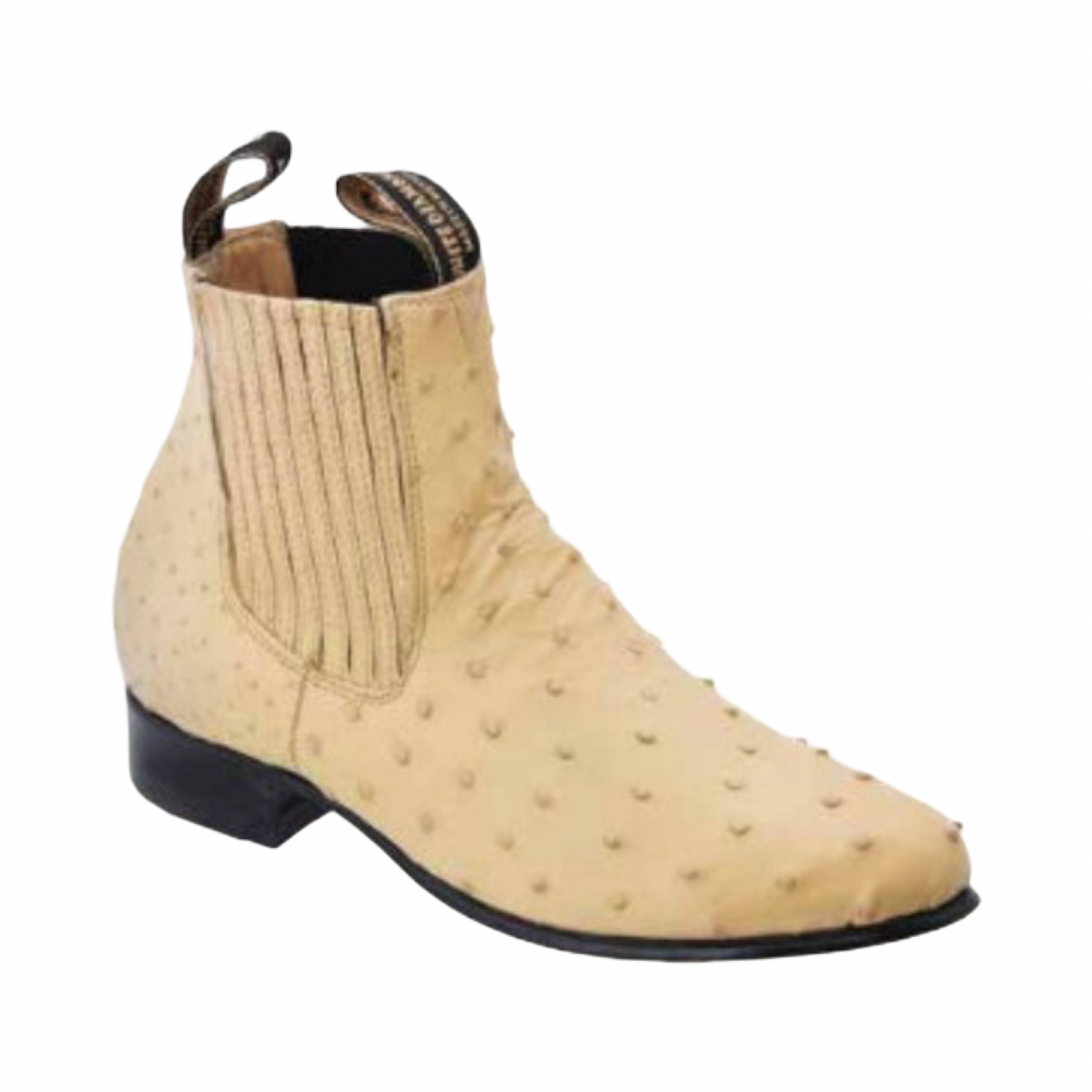 Botines charros para hombre hechos de cuero de avestruz orix