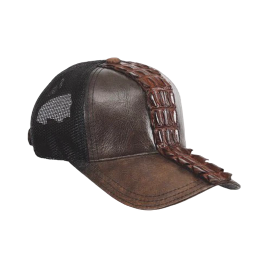 Gorra Vaquera de Cocodrilo Chocolate | Estilo y Elegancia