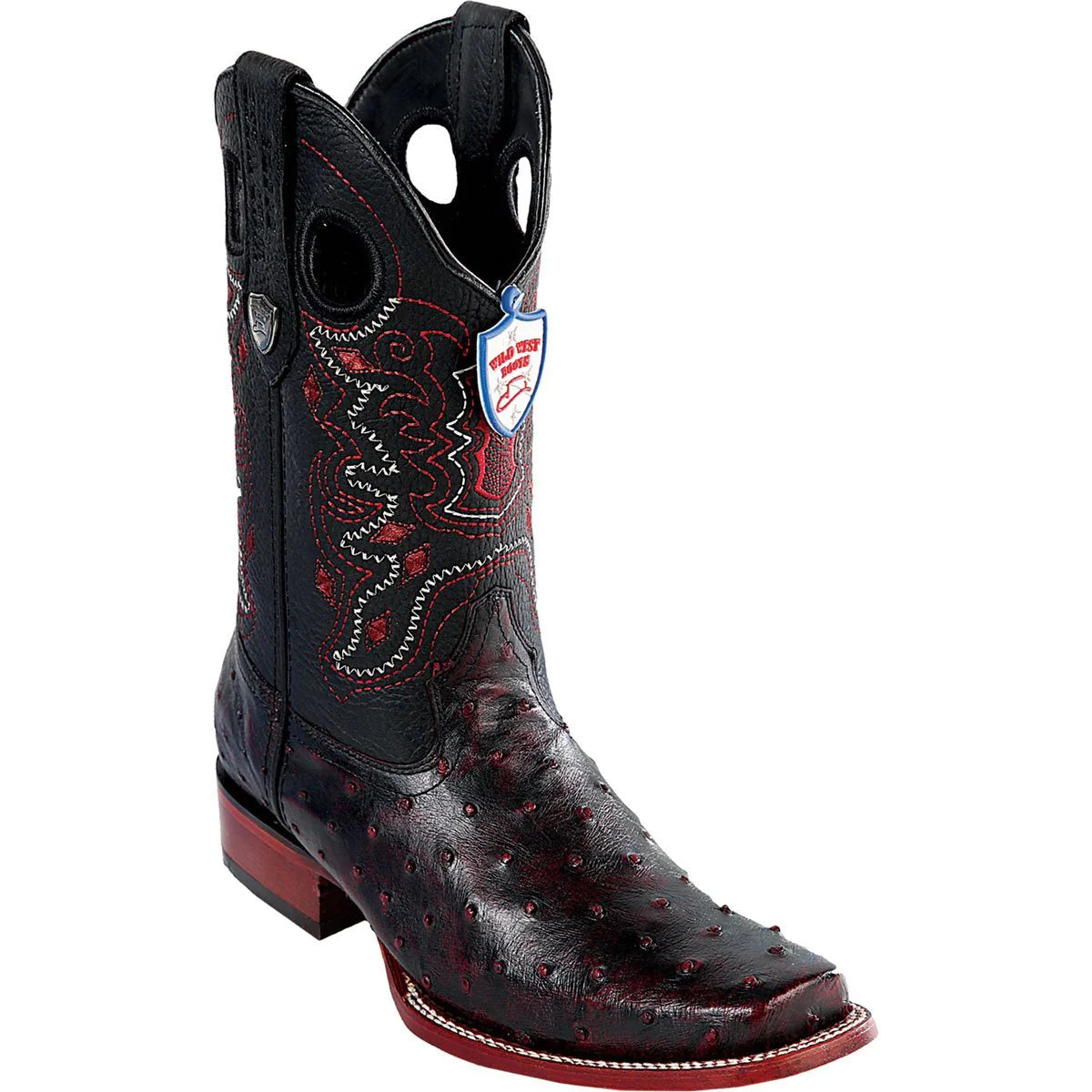 Botas Wild West de Avestruz Horma Rodeo Color Blackcherry – Estilo Único