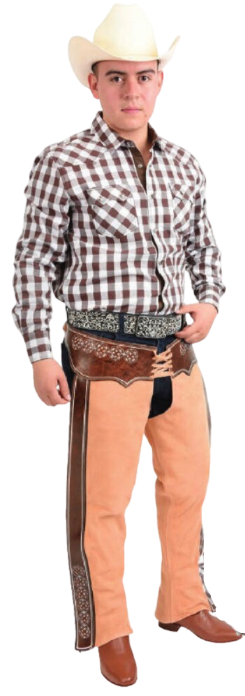 Chaparrera Charras para Hombre - Leather Cowboy Chaps