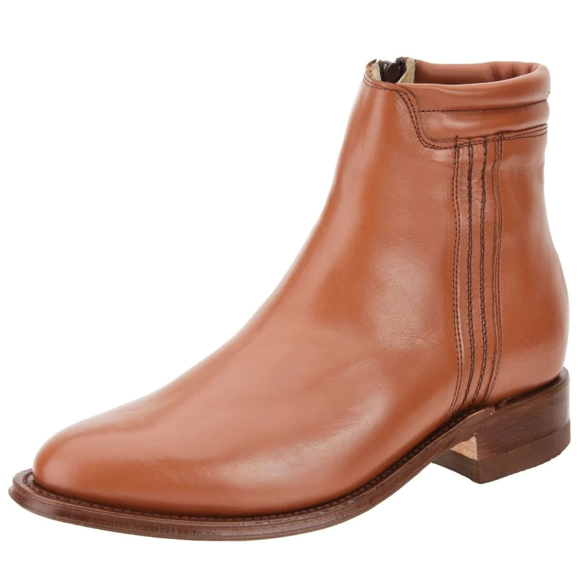Botines Charros Miel para Hombre Suela de Hule – Bota Charra de Piel