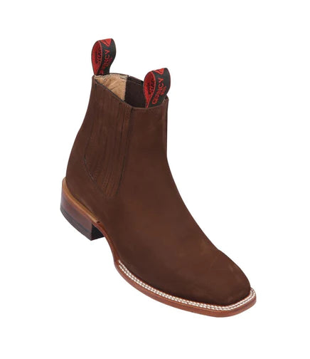 Botines Charros Quincy de Gamuza con Punta Cuadrada