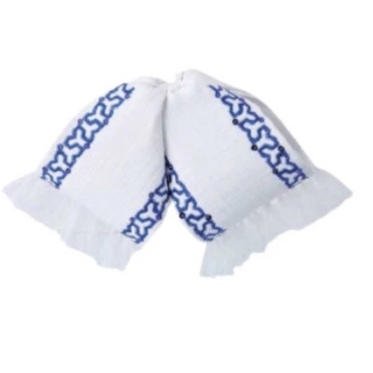 Moño Charro White Diamond blanco con bordado artesanal