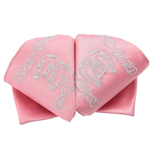 Moños Charros White Diamond Color Rosa con Plata