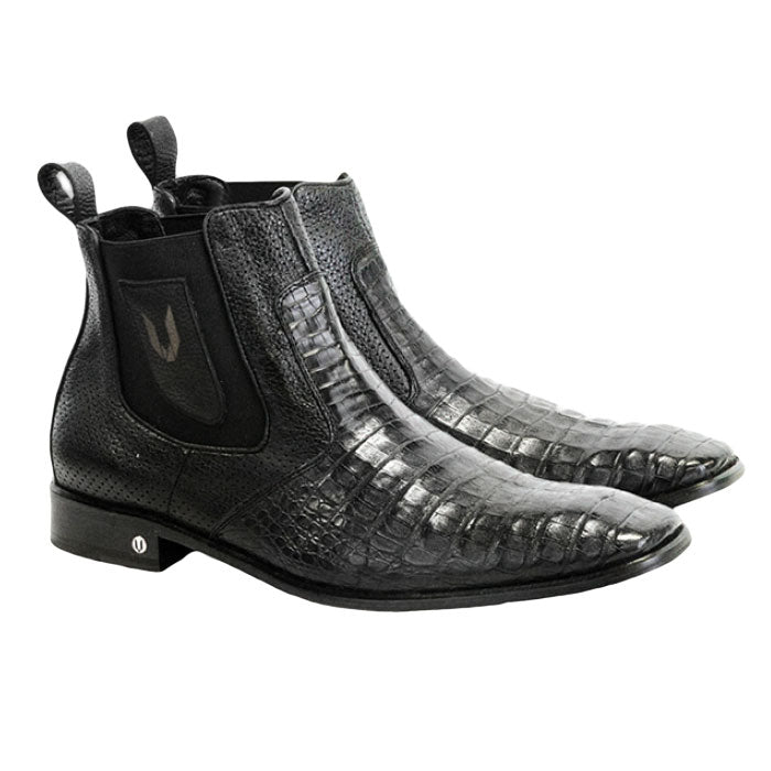 Vestigium Genuine Caiman Belly Chelsea Boots