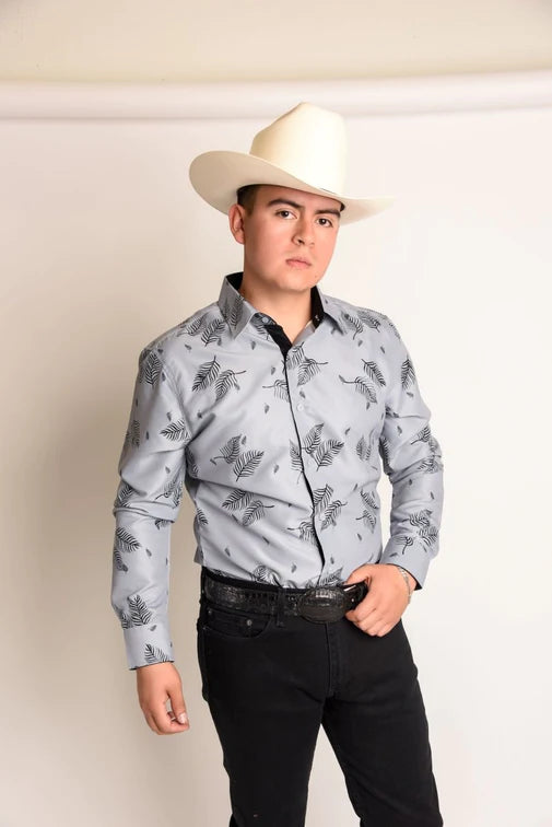 Camisa Vaquera Hombre De Moda Camisa de Moda White Diamond Boots El Charro Famoso