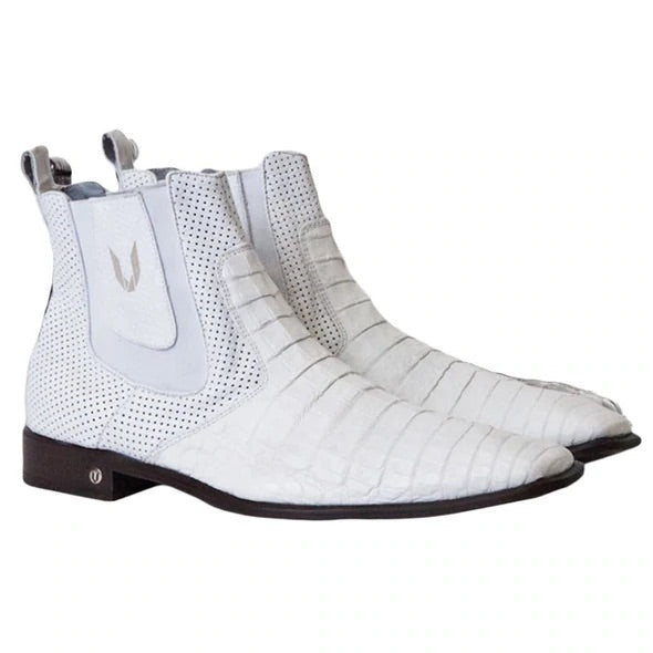 Vestigium Genuine Caiman Belly Chelsea Boots