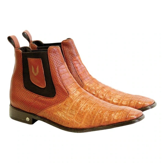 Vestigium Genuine Caiman Belly Chelsea Boots