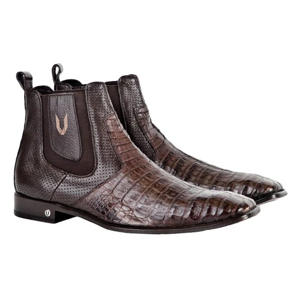 Vestigium Genuine Caiman Belly Chelsea Boots