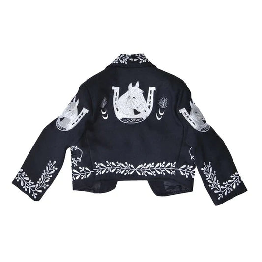 Traje Charro para Niño Negro con Blanco
