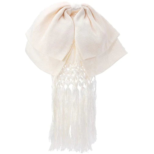 Moño Charro corbatín color blanco clásico