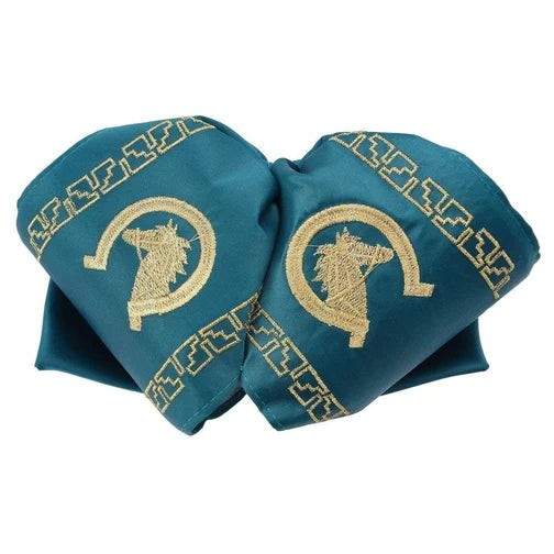 Moño Charro White Diamond color azul verde – moño artesanal para traje charro