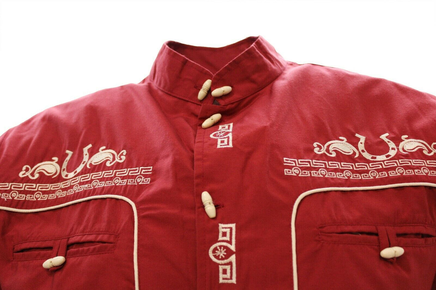 Camisas Charras Para Hombre Vino Obscuro Tradicional