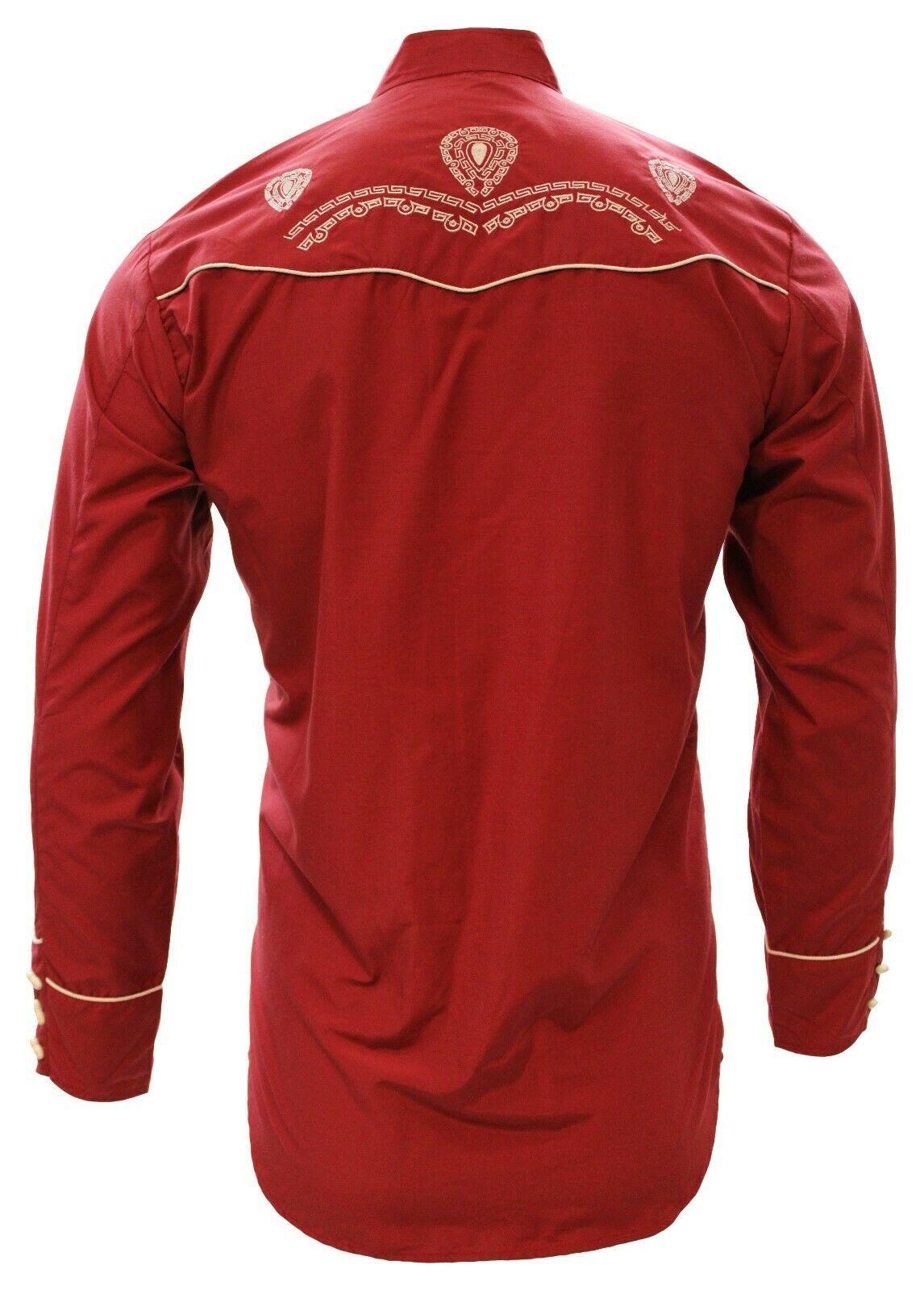 Camisas Charras Para Hombre Vino Obscuro Tradicional