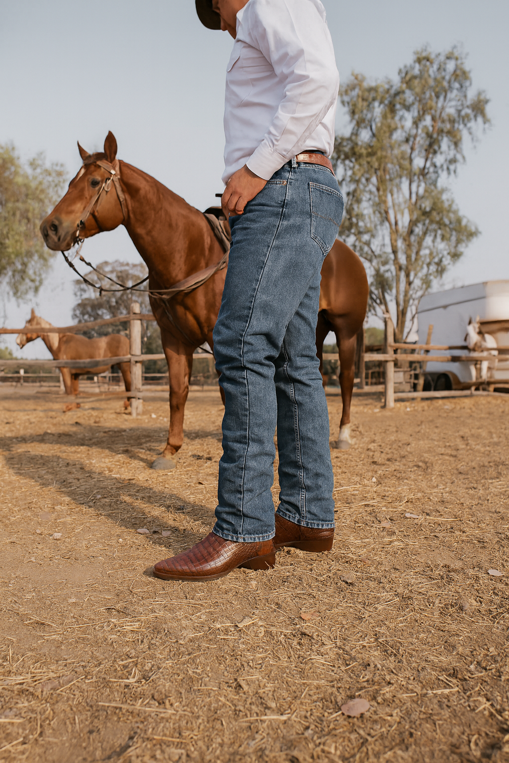 Botas de cocodrilo originales western para hombre hechas con piel genuina de cocodrilo