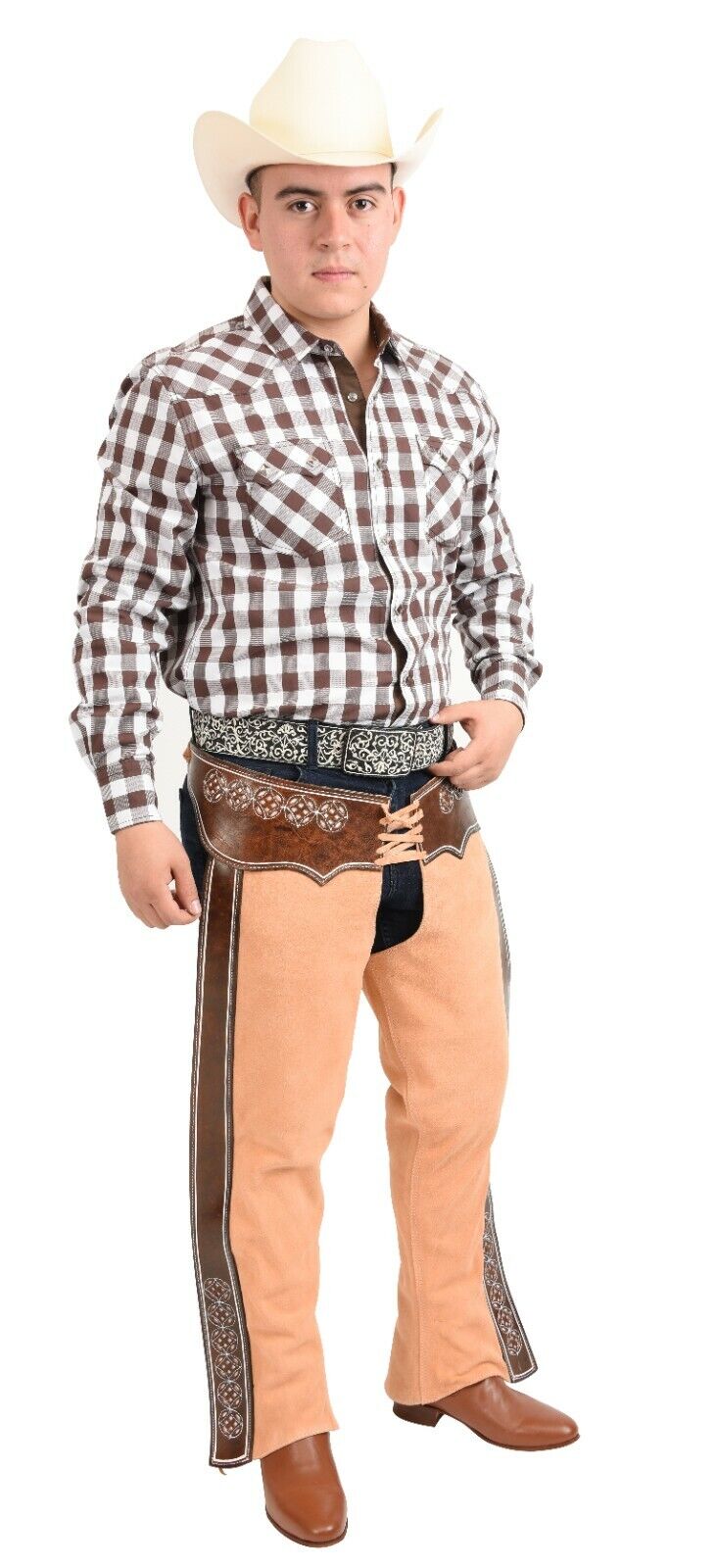 Chaparreras Charras para Hombre - Leather Cowboy Chaps – El Charro Famoso