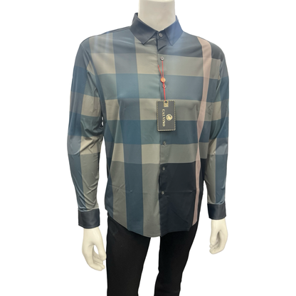 Camisa Vaquera de Cuadros Azul para Hombre | Estilo Casual Moderno
