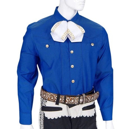 Camisa Charra para Hombre Azul Rey Charra